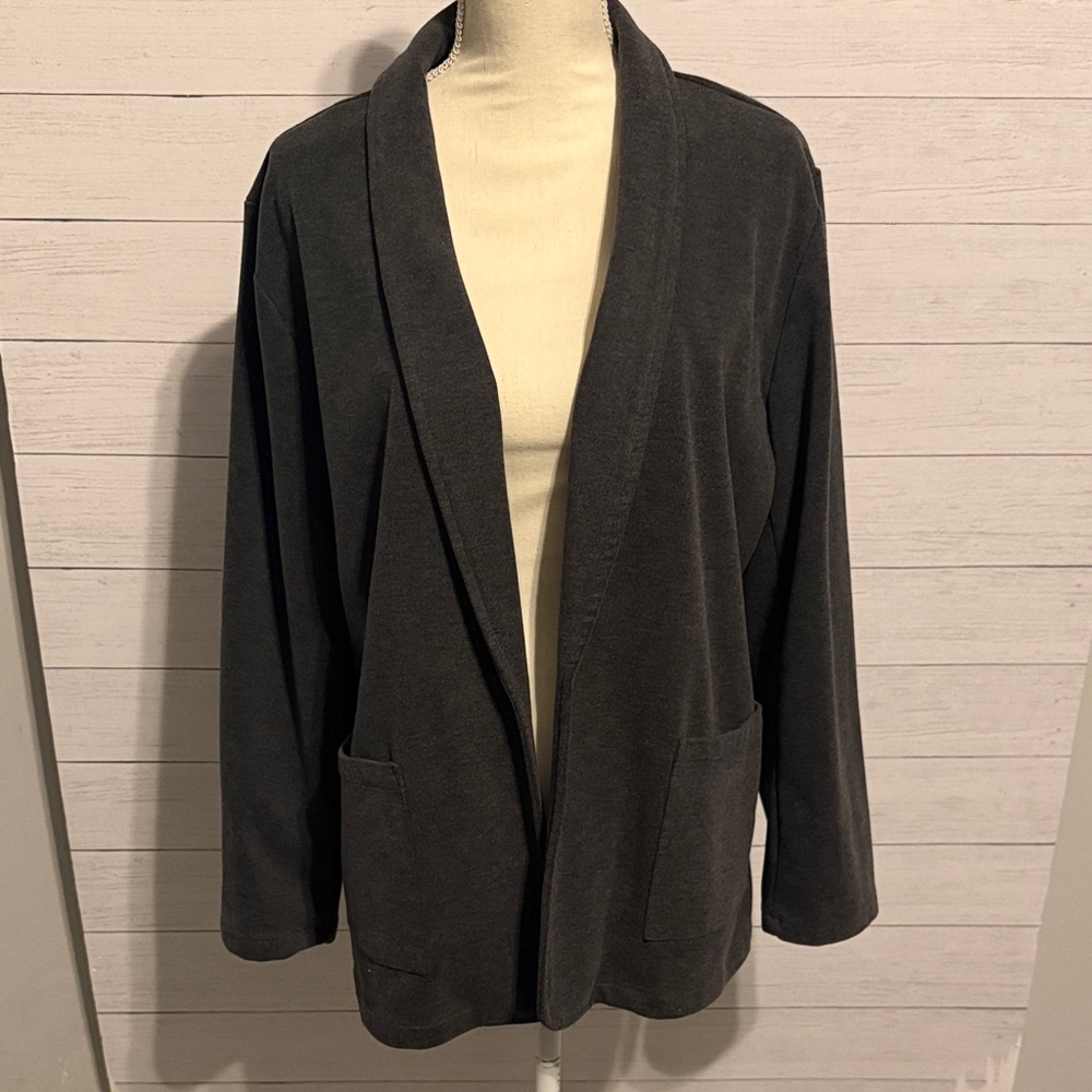 Maurices Grey Open-Front Blazer Jacket